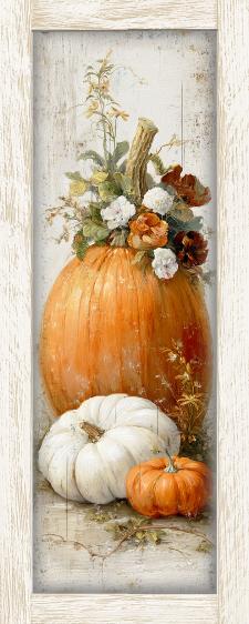 10x24 Framed Pumpkin Wall Sign