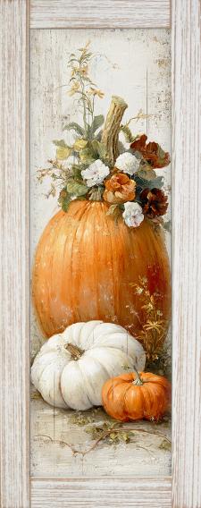 10x24 Framed Pumpkin Wall Sign