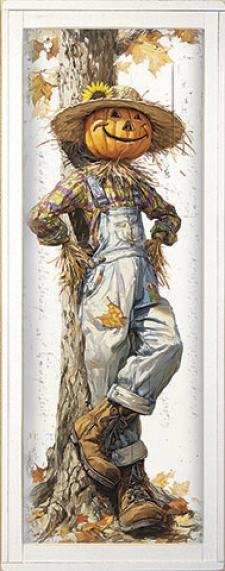 10x24 Framed Scarecrow Wall Sign