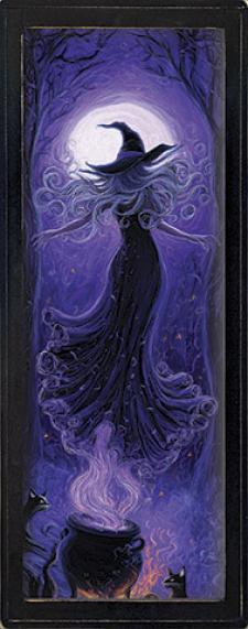 10x24 Framed Purple Witch
