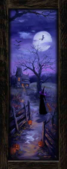 10x24 Framed Purple Witch