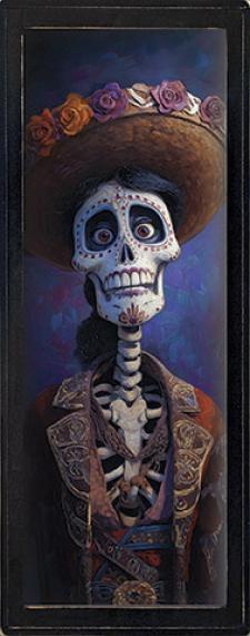10x24 Framed Female Dia De Los Muertos
