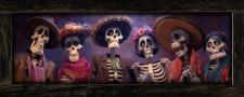 10x24 Framed Family Dia De Los Muertos