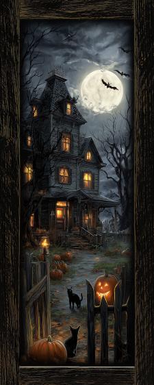10x24 Framed Haunted House