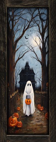 10x24 Framed Ghost Trick-or-Treater
