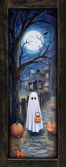 10x24 Framed Ghost Trick-or-Treater