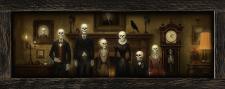10x24 Framed Skeleton Family