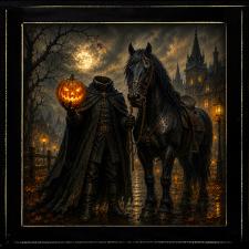 12x12 Framed Headless Horseman Artwork