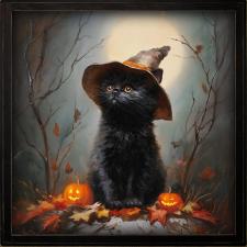 24x24 Framed Kitty Witch