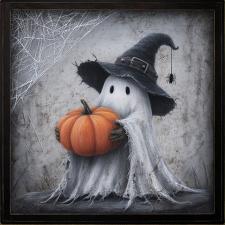 24x24 Framed Ghost Painting