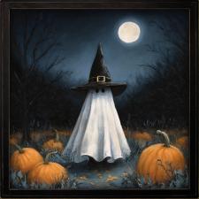 24x24 Framed Ghost Painting