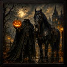24x24 Framed Headless Horseman Artwork