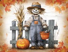Lil  Fall Scarecrow Fun Block