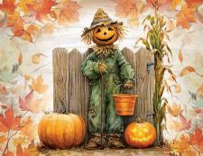 Lil  Fall Scarecrow Fun Block