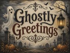 Ghostly Greetings Fun Block
