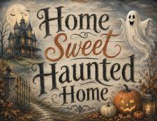 Home Sweet Haunted Home Fun Block