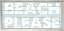 Beach Please Framed Wall Sign
